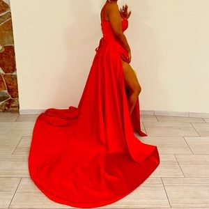 Red gown